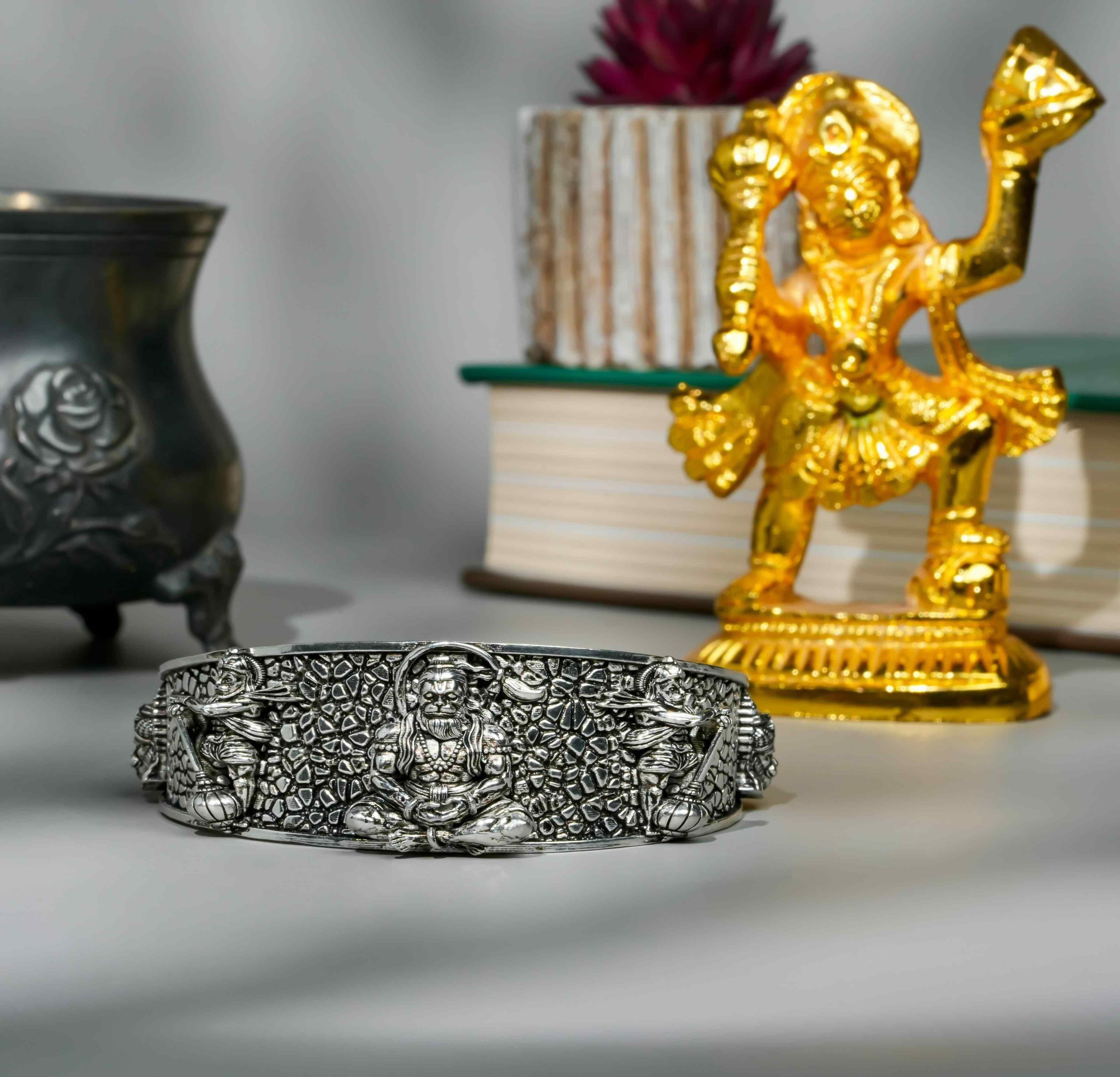 Lord Hanuman Kada Bracelet For Men
